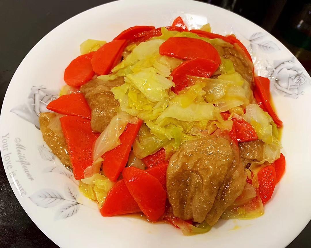 妈妈的味道～油面筋炒素