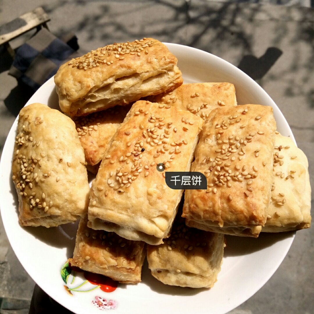 椒盐发面千层饼