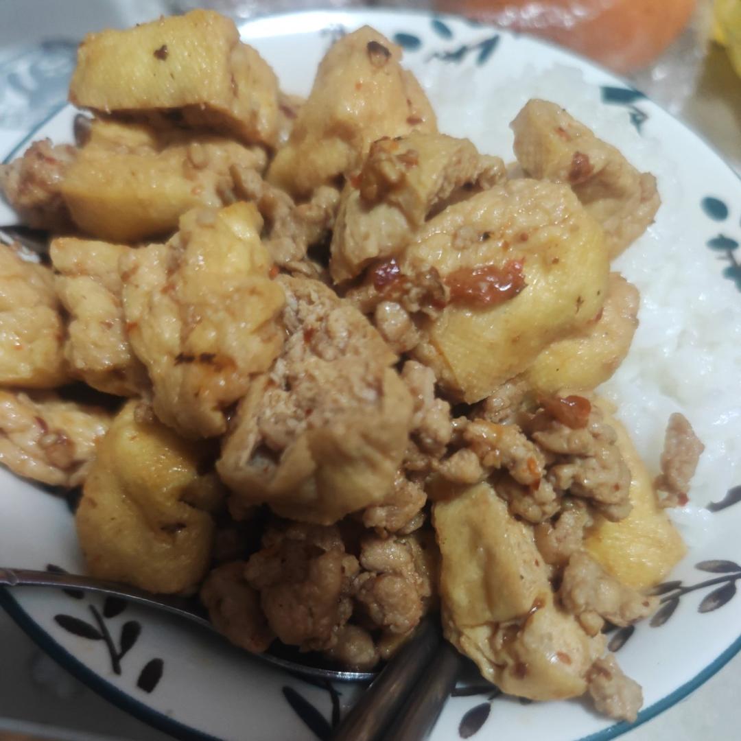 肉末炒豆泡（下饭菜）
