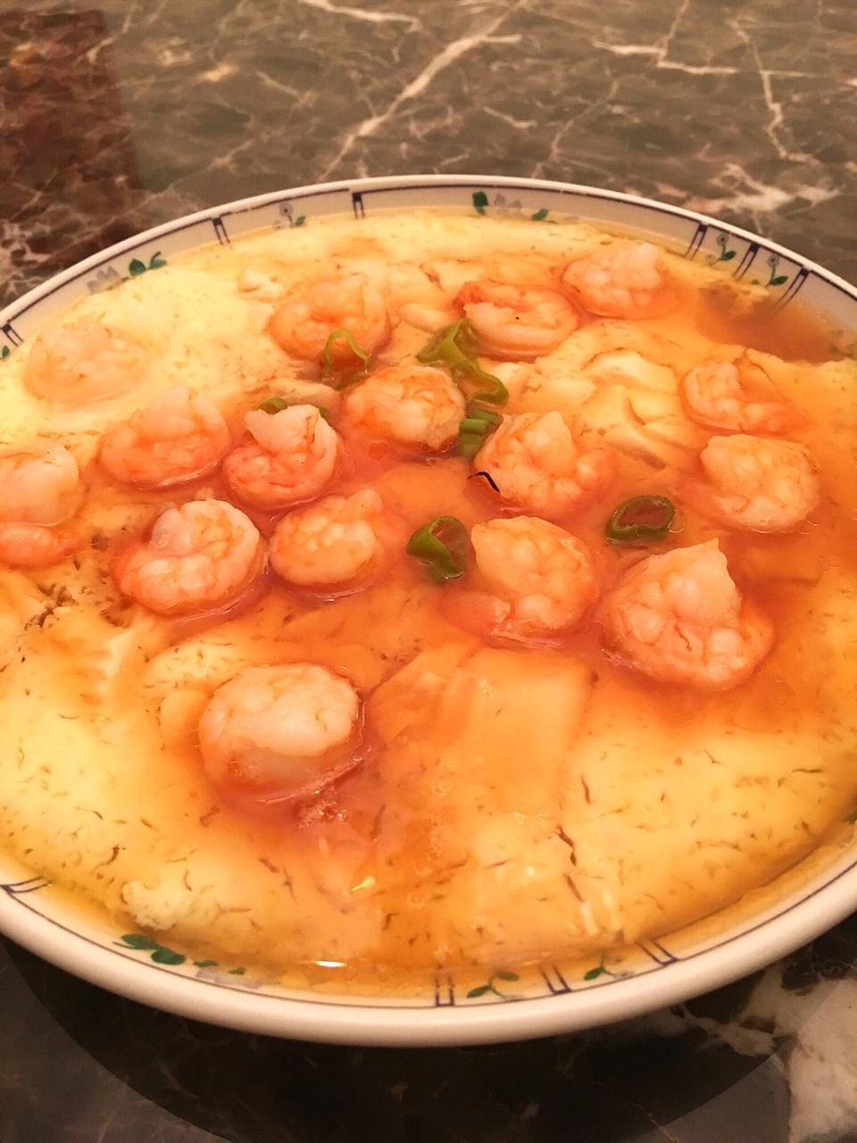 虾仁豆腐蒸水蛋