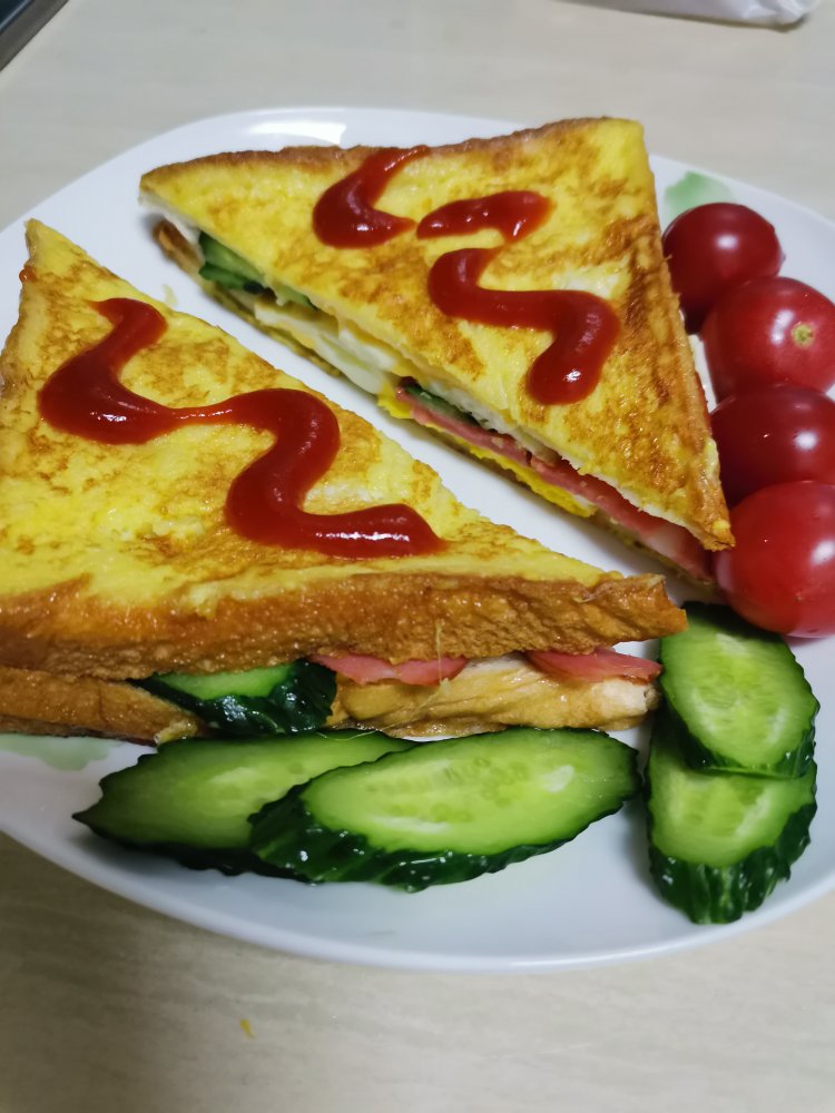 李丽梅1做的完美早餐芝士三明治00