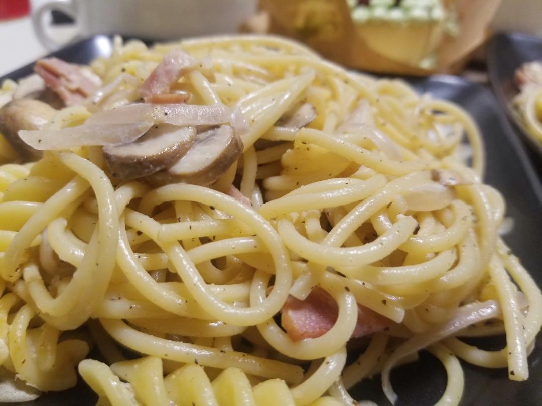 低卡伪白酱奶油培根蘑菇意大利面｜#Healthymeals# 减脂必撸02