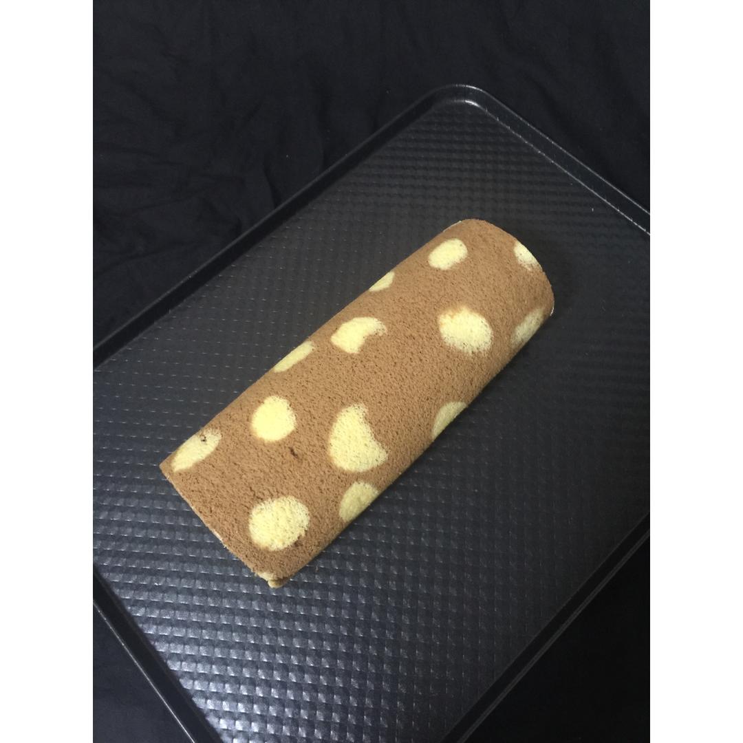 抹茶波点（条纹）蛋糕卷