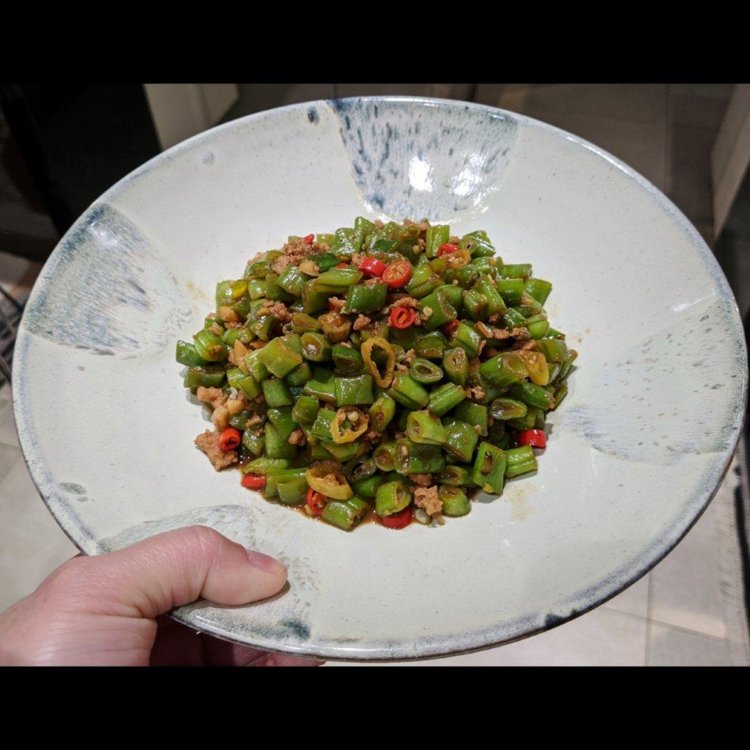 肉沫豆角下饭菜