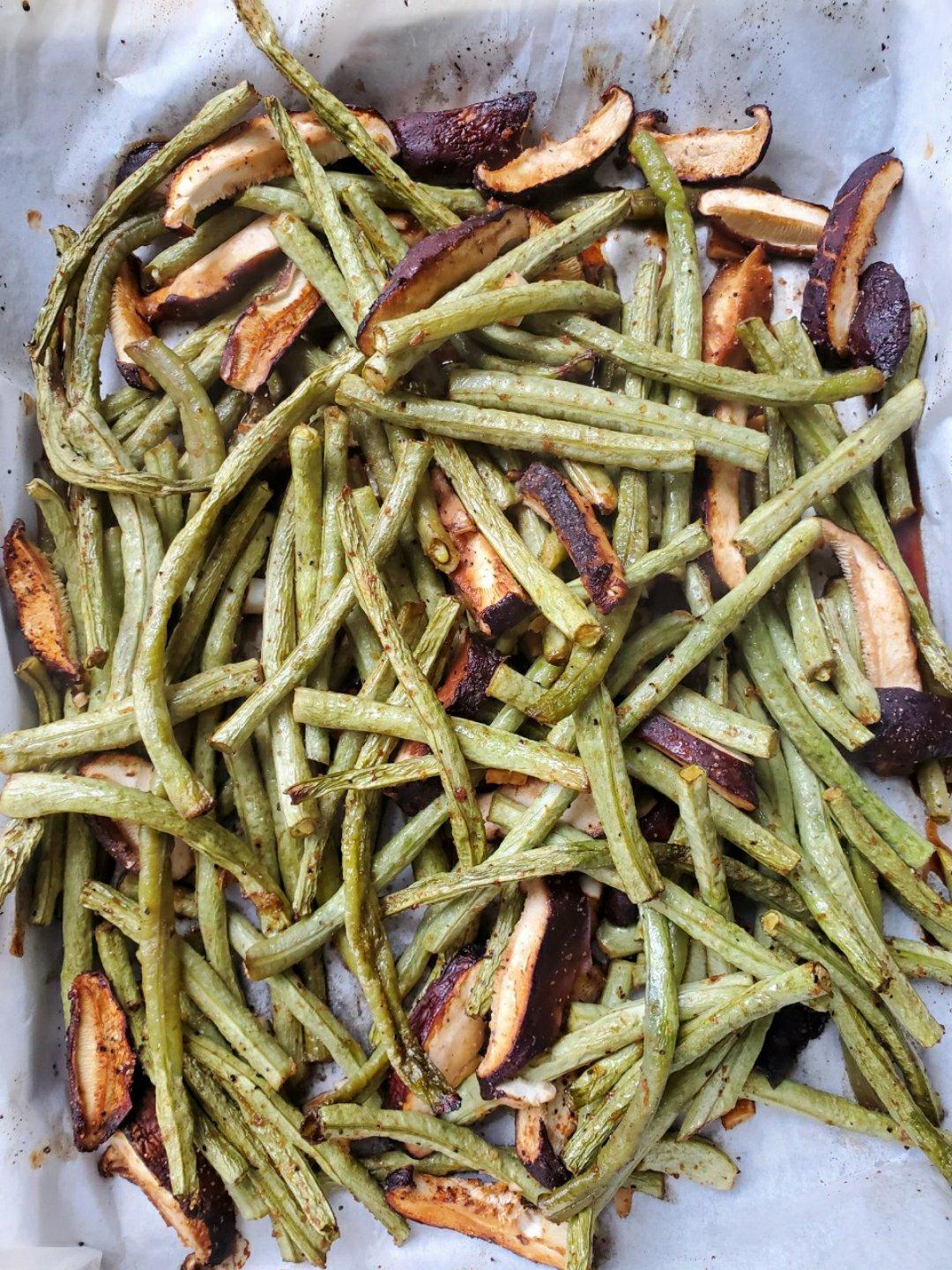 【健康三餐】香醋烤蘑菇豆角