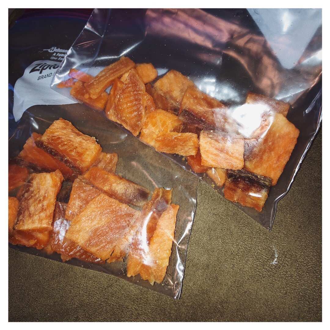 烟熏三文鱼干 （可做无盐宠物零食）dehydrated salmon jerky