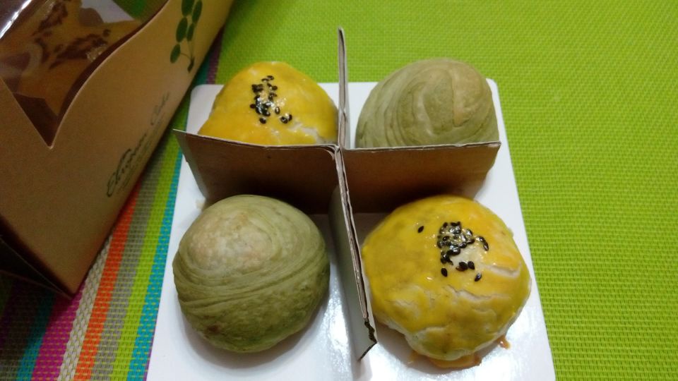 蛋黄酥~紫薯、抹茶、原味~花好月圆，中秋快乐~内附一次做六色蛋黄酥方法~