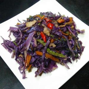 紫包菜丝的做法 步骤3