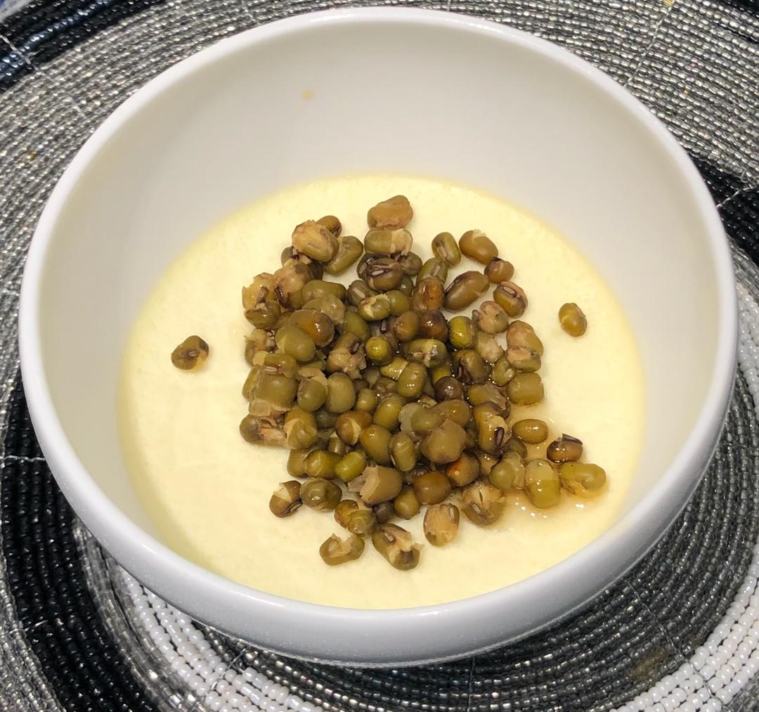 做过 双皮奶(简版) 加了煮好的绿豆,枫糖浆