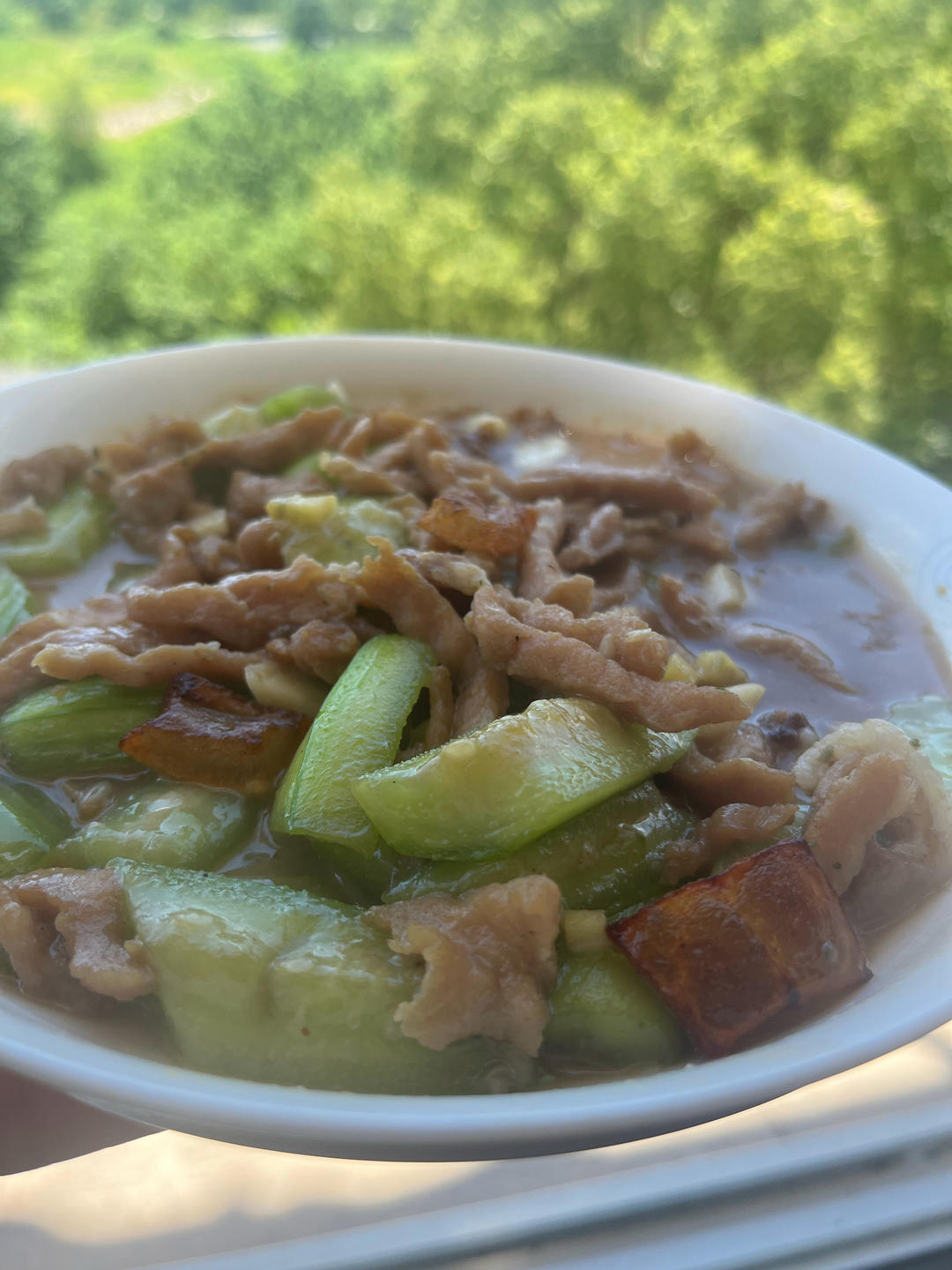家常丝瓜炒肉