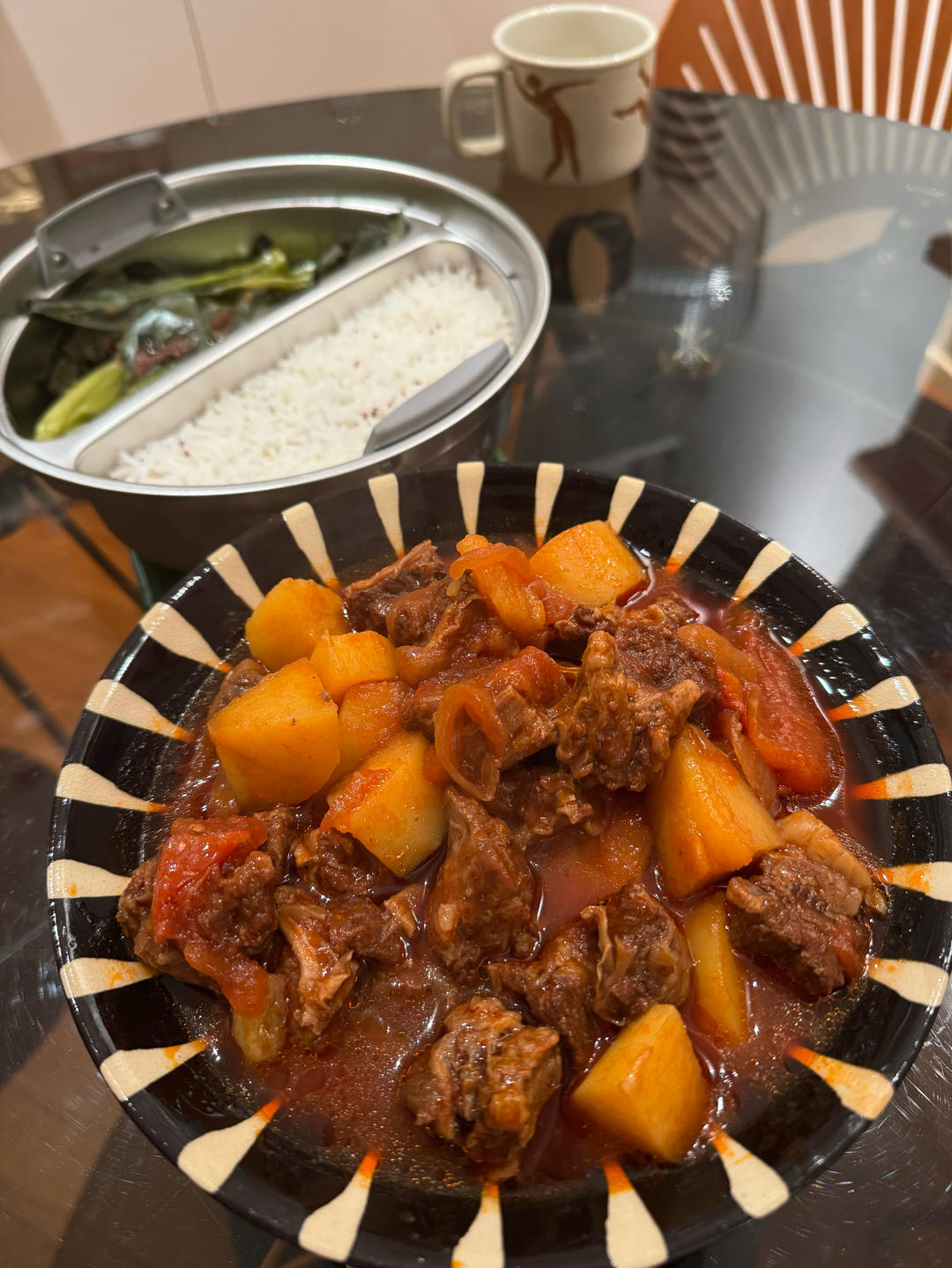 番茄土豆牛肋条（懒人高压锅电饭煲版本）