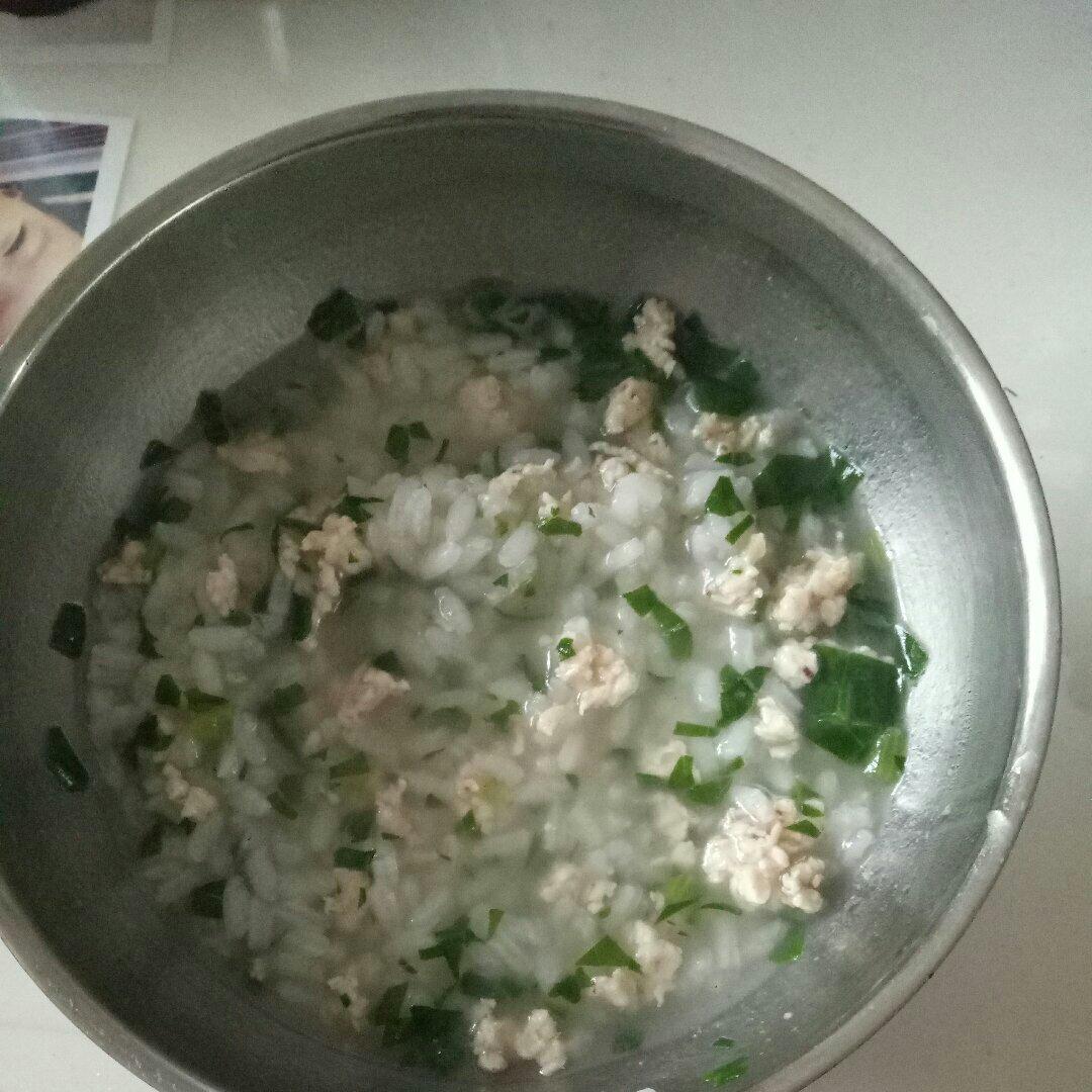 鸡肉青菜粥
