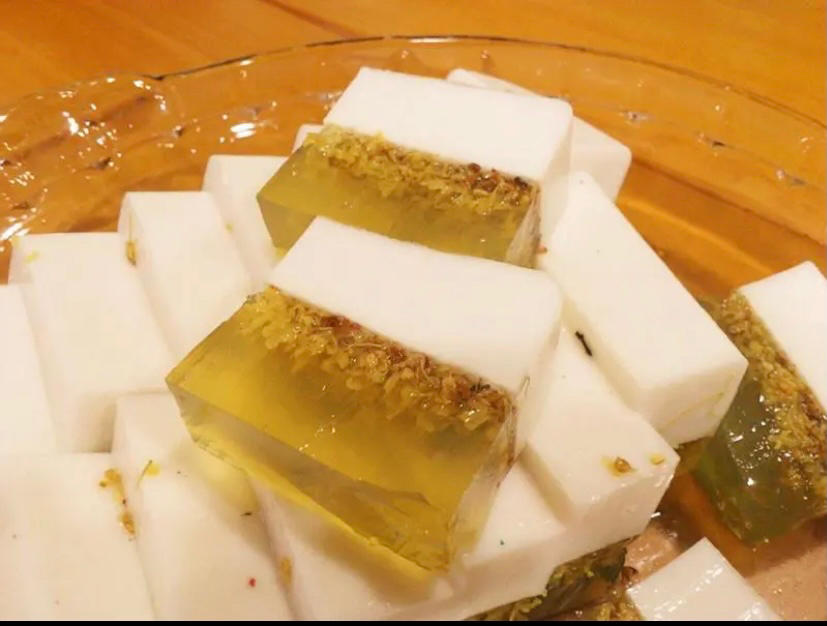 椰汁桂花水晶糕