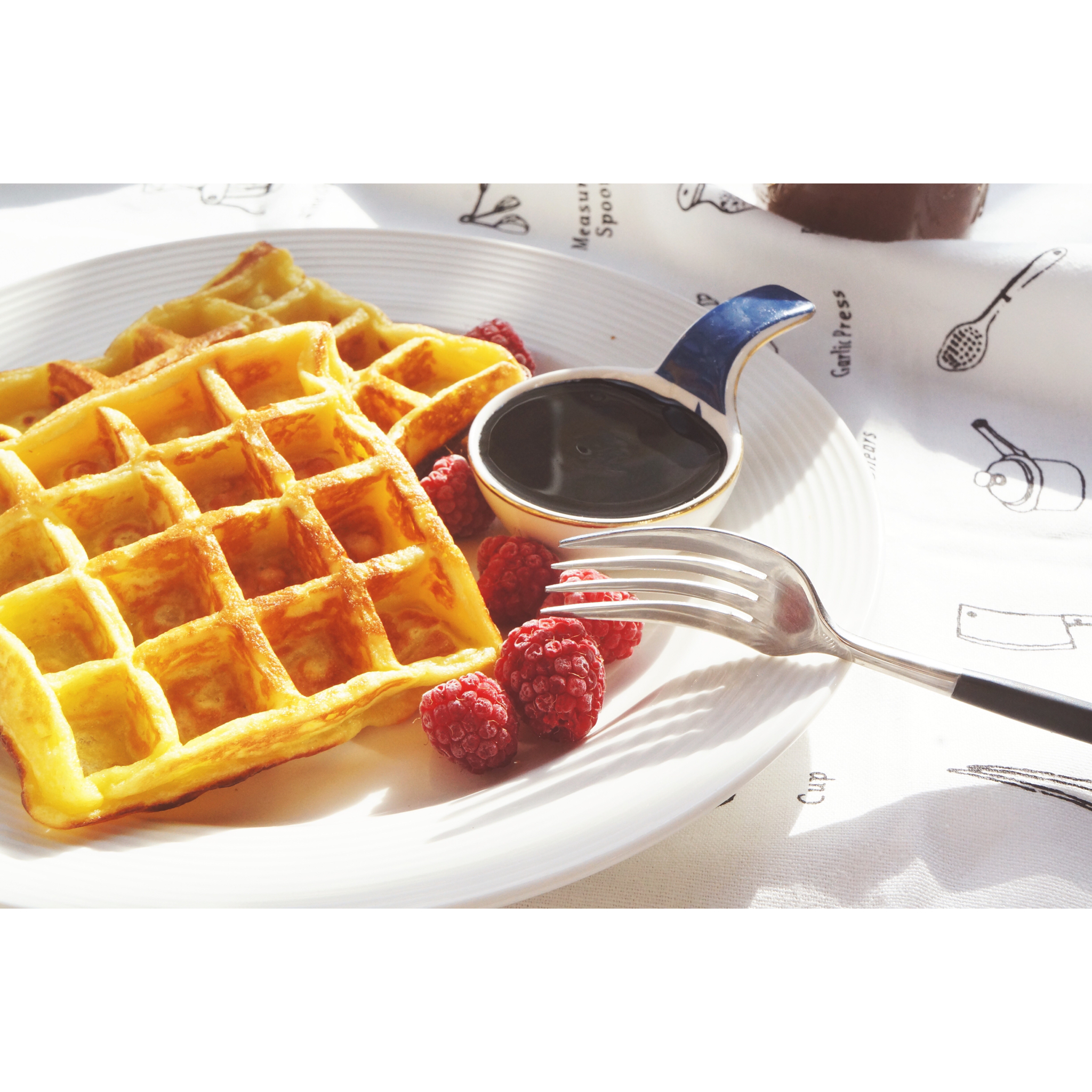 酸奶糯米华夫饼