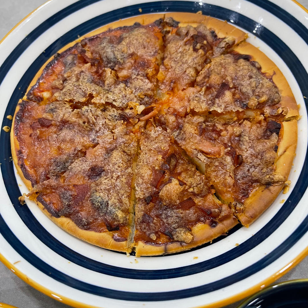 培根披萨！超好吃！！！再也不吃必胜客了