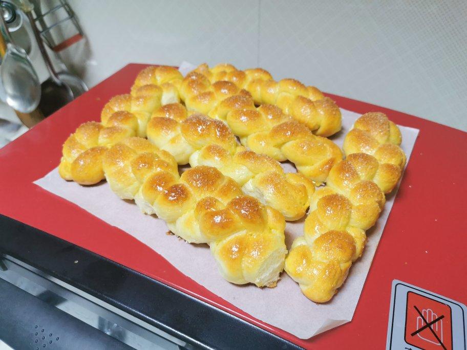 砂糖麻花面包（两股辫子）