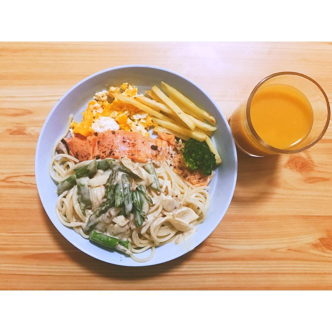 三文鱼奶油意面