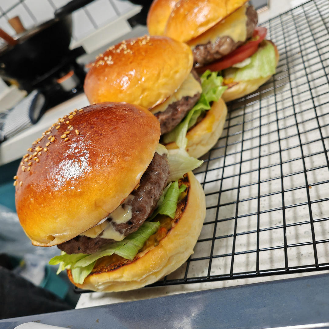 最正宗的美式汉堡胚配方，媲美汉堡王（汤种法）