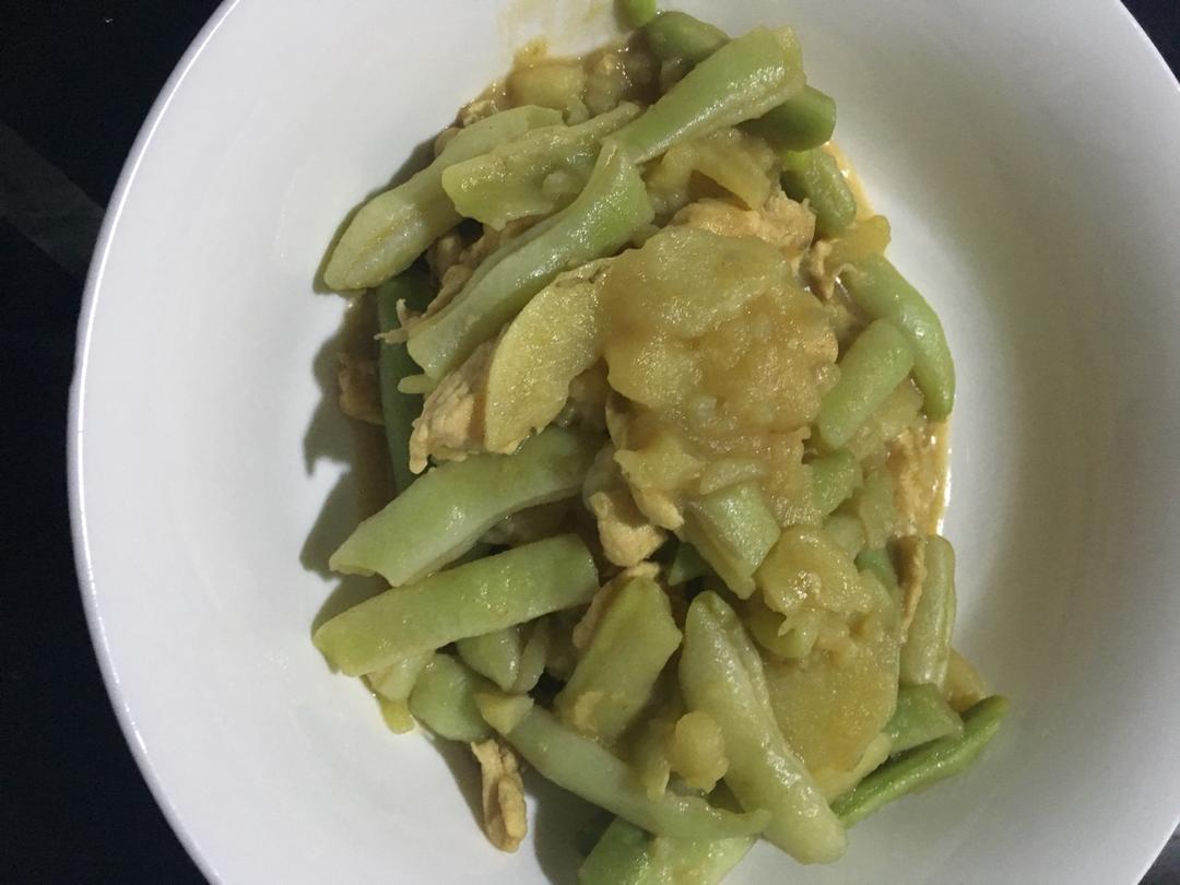 土豆炖豆角