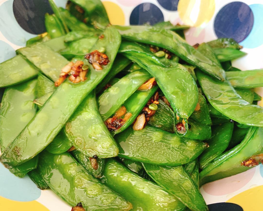 蒜蓉荷兰豆的做法