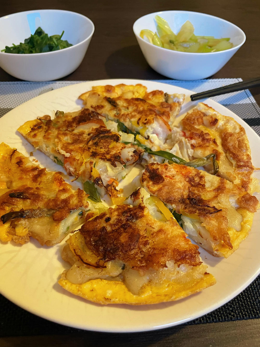 做出跟餐厅一样酥嫩的【韩式海鲜葱饼】