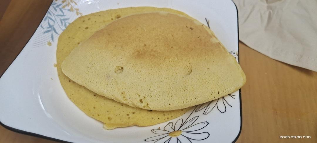 玉米面松饼，早起5分钟搞定，又软又健康