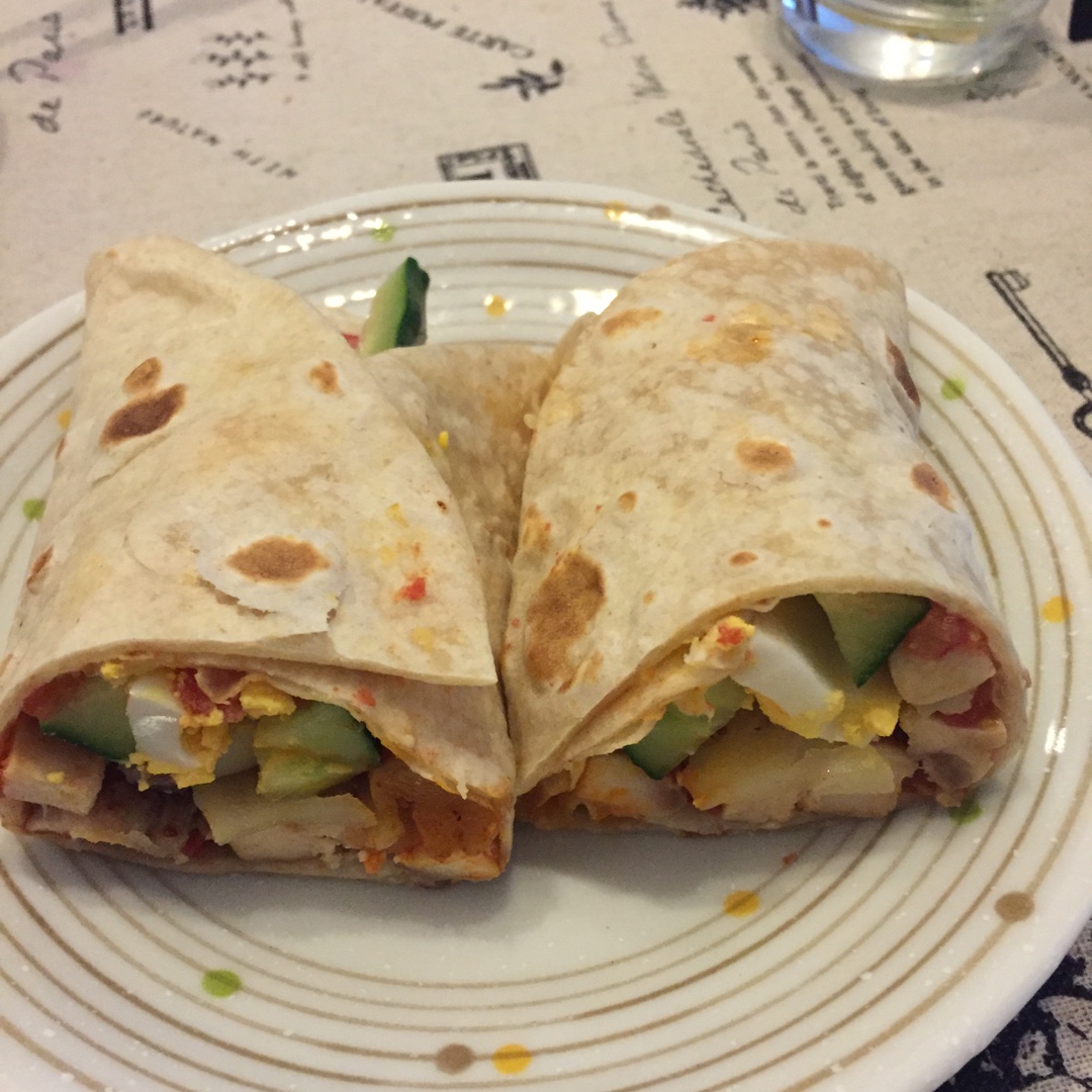 菜奔奔做的轻食拉法卷的完美公式laffawrap附饼皮做法