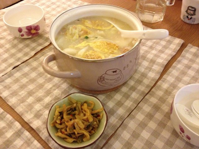 白菜肉丝年糕