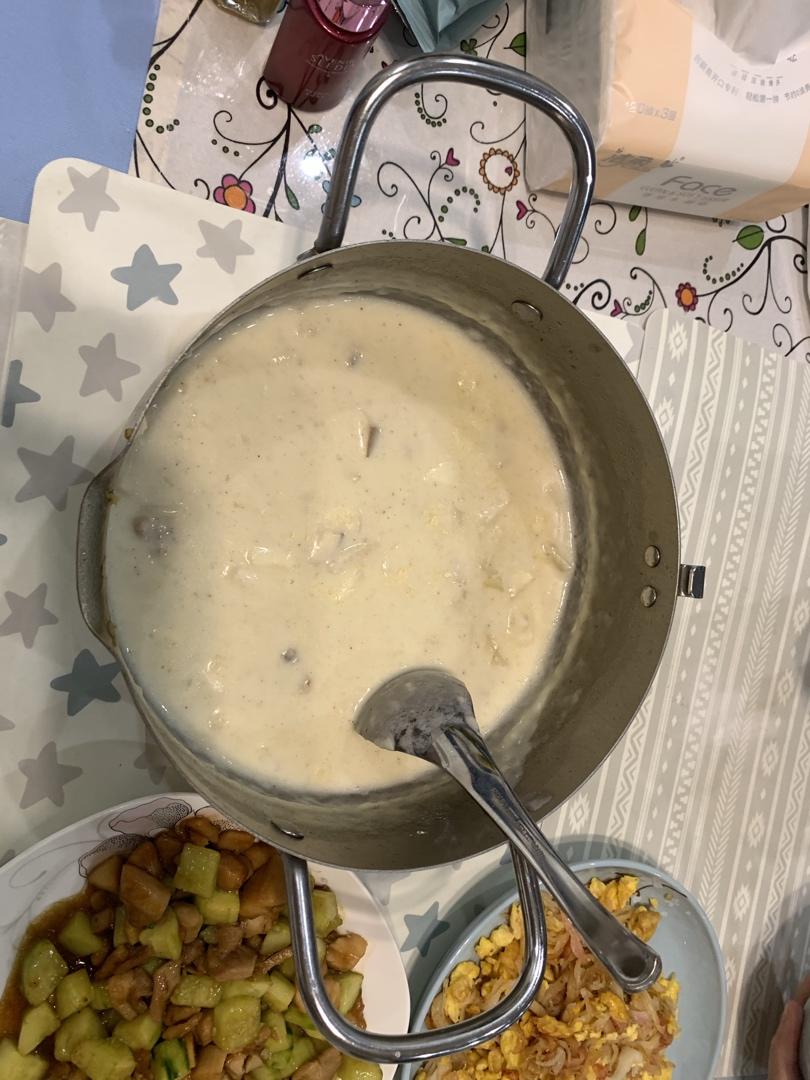 奶油蘑菇汤 一人份牛奶版