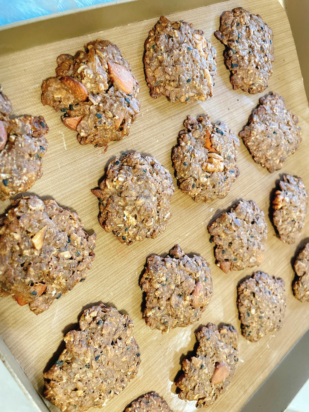 素食:有机燕麦芝麻大饼干