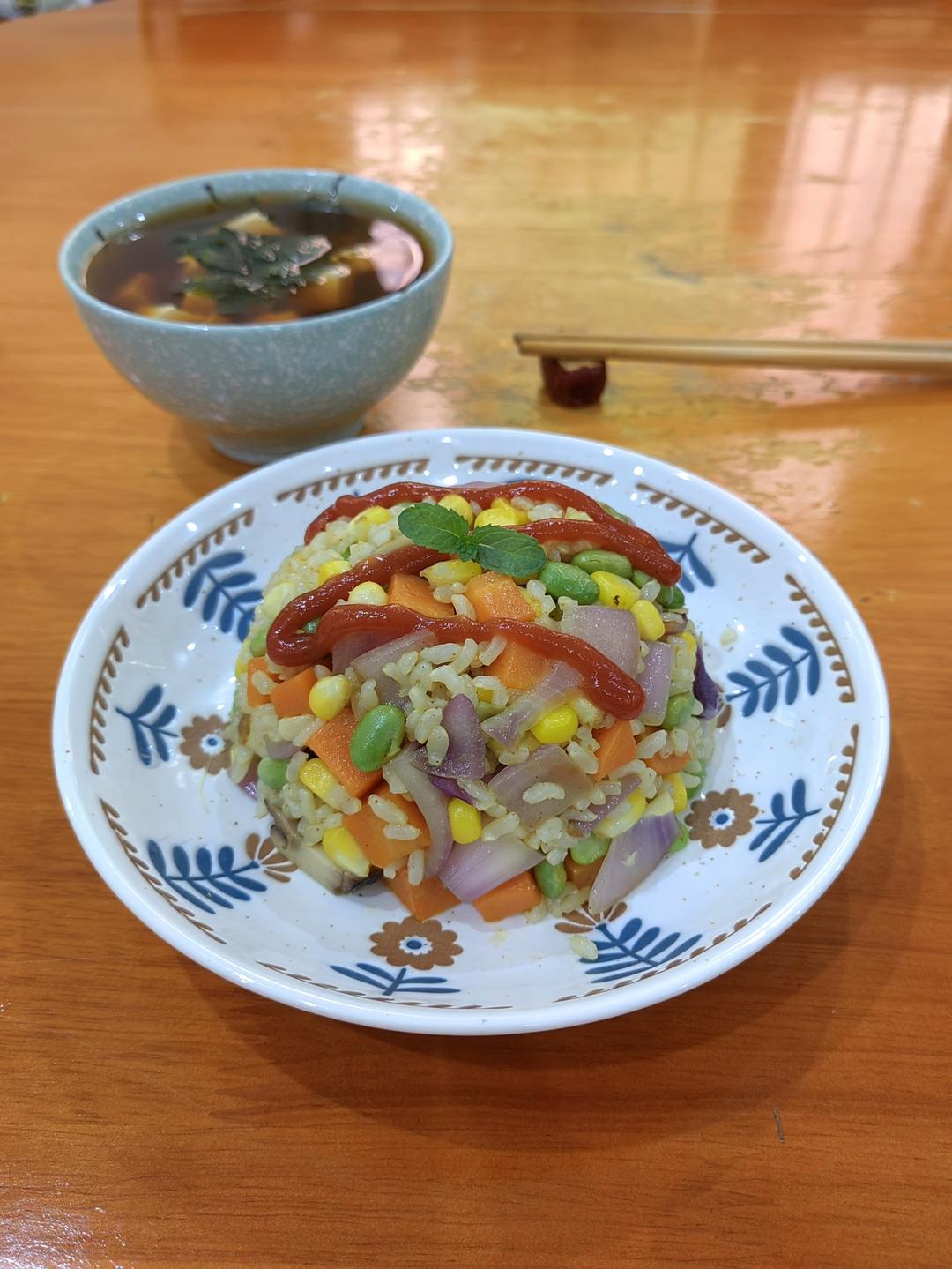 缤纷五彩炒饭（素食）