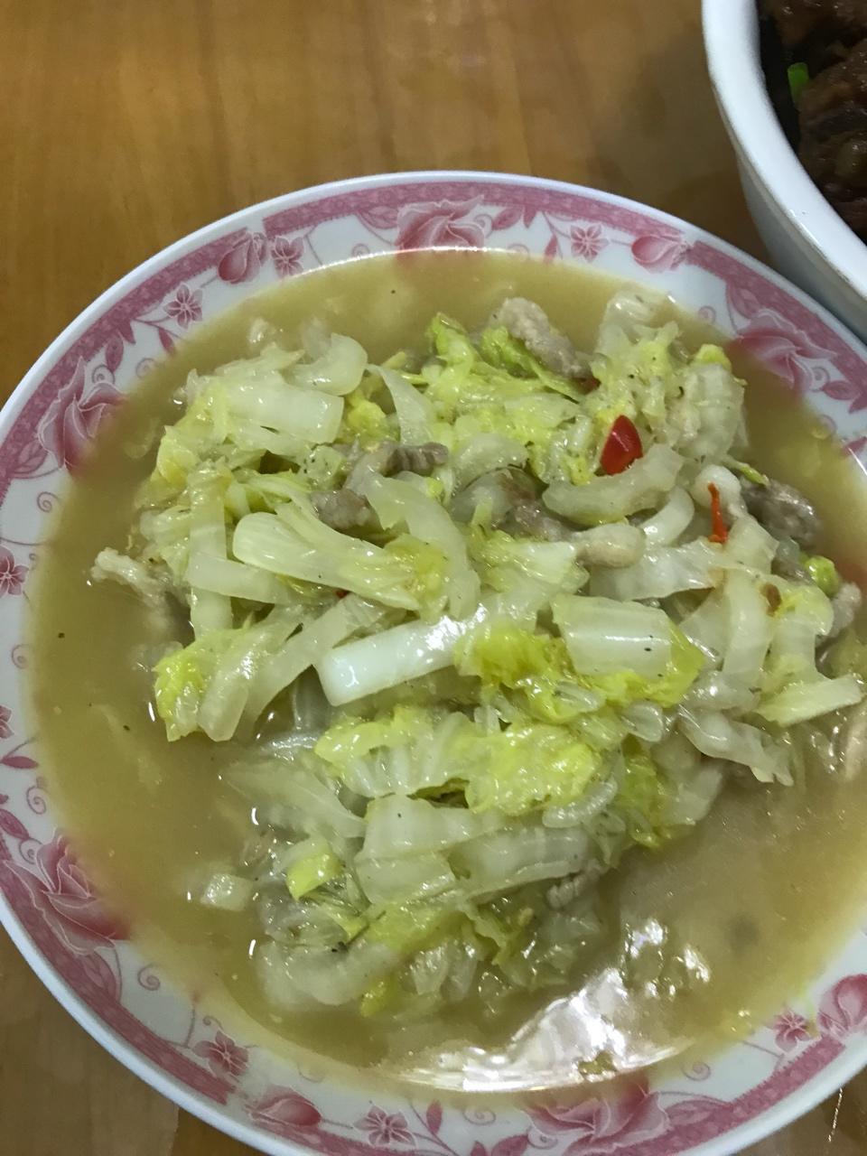 白菜烂糊肉丝
