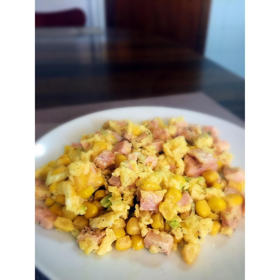 小羽私厨之玉米火腿炒蛋