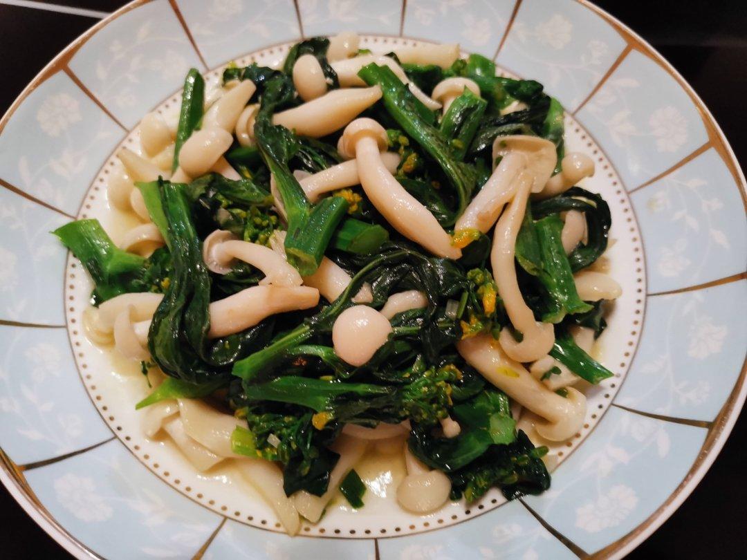 青菜炒蘑菇
