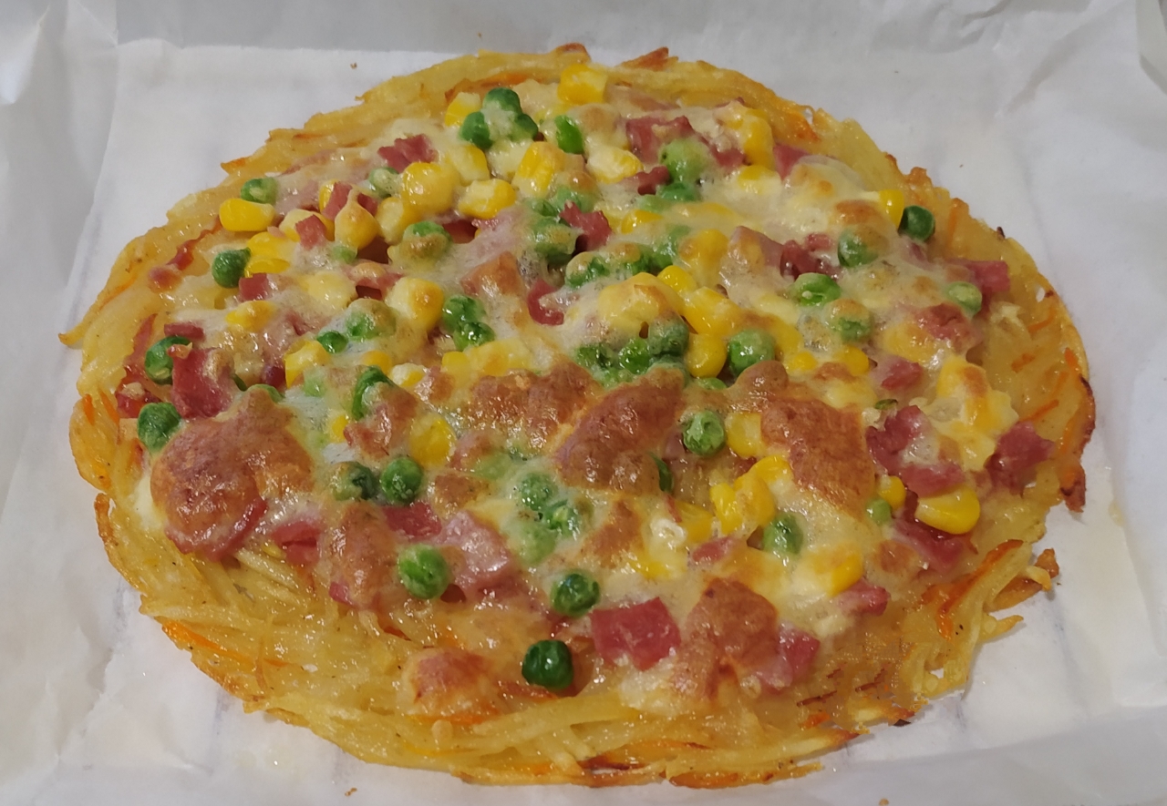 [快手早餐][花样吃土豆]土豆丝煎饼/土豆丝底披萨的做法