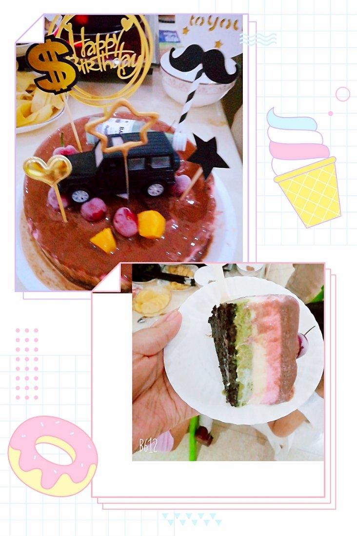 彩虹冰淇淋蛋糕