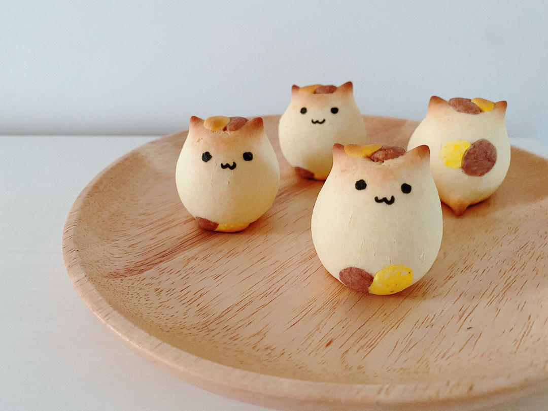 软萌可爱的日式猫咪烧果子 奶香浓郁 超简单