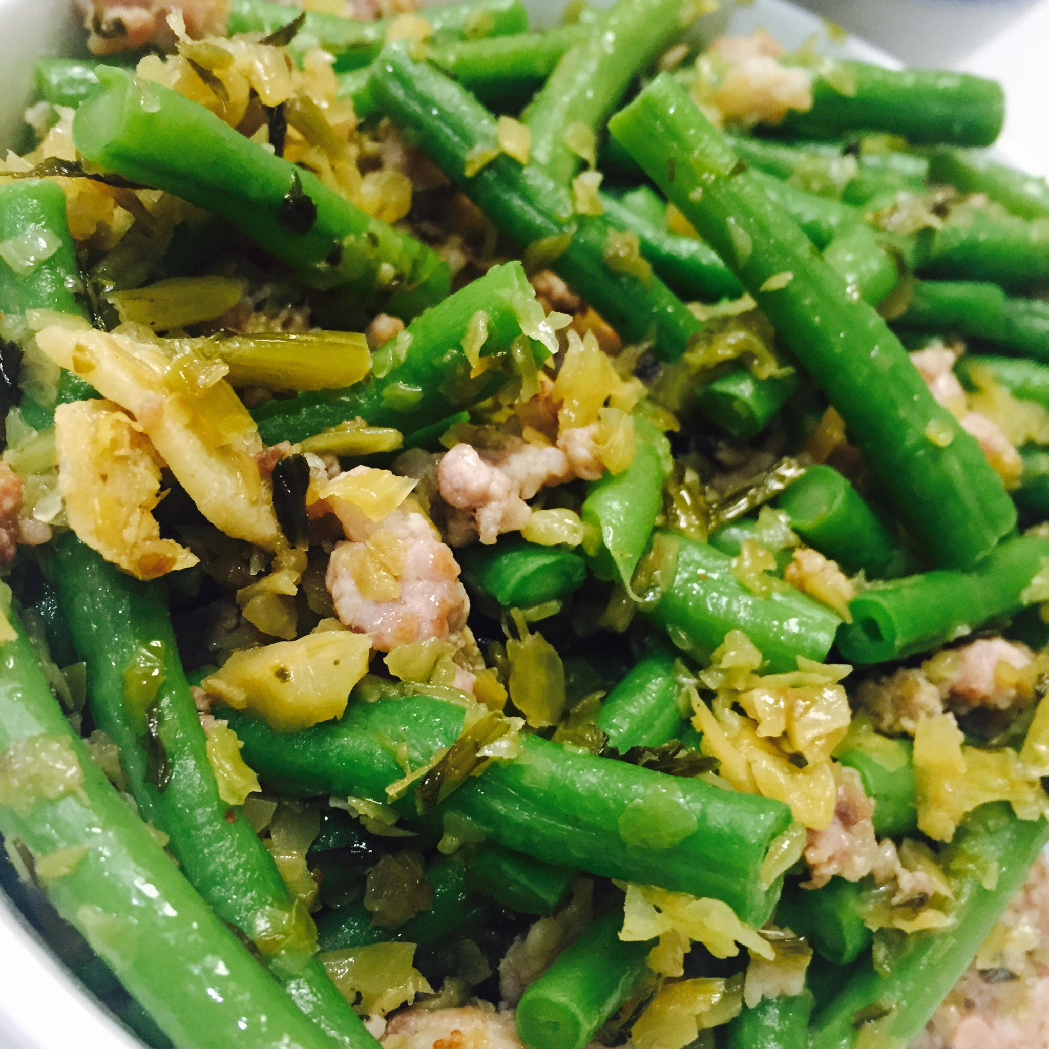 缸豆炒肉末