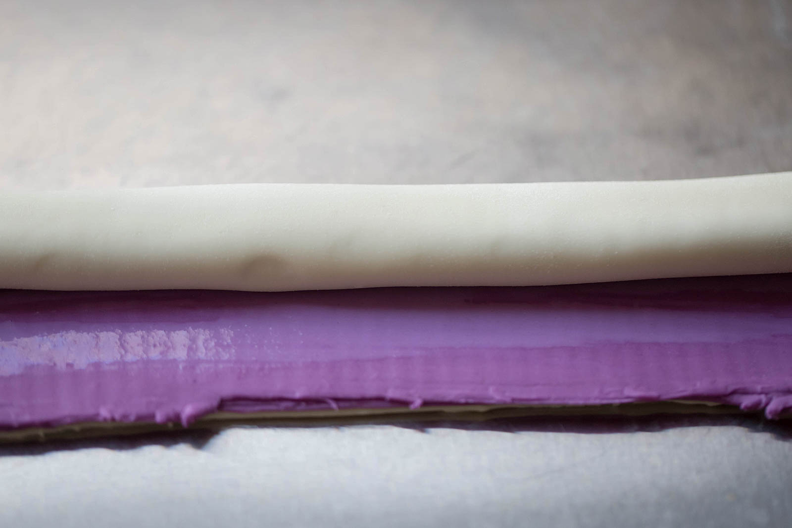 水光肌牛奶紫薯双色馒头（压面机版）的做法 步骤9
