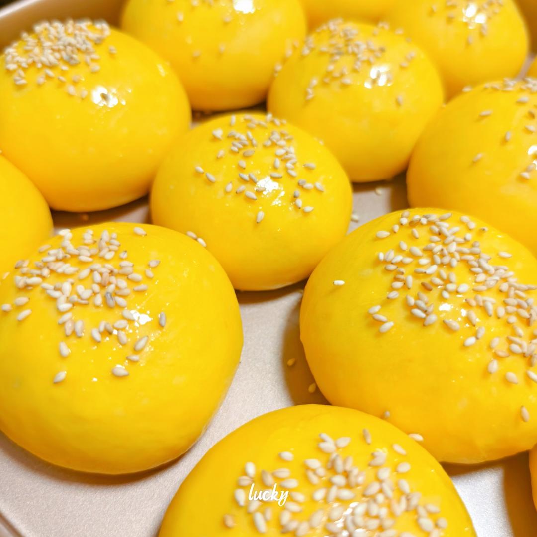 南瓜奶油小餐包（一次发酵）