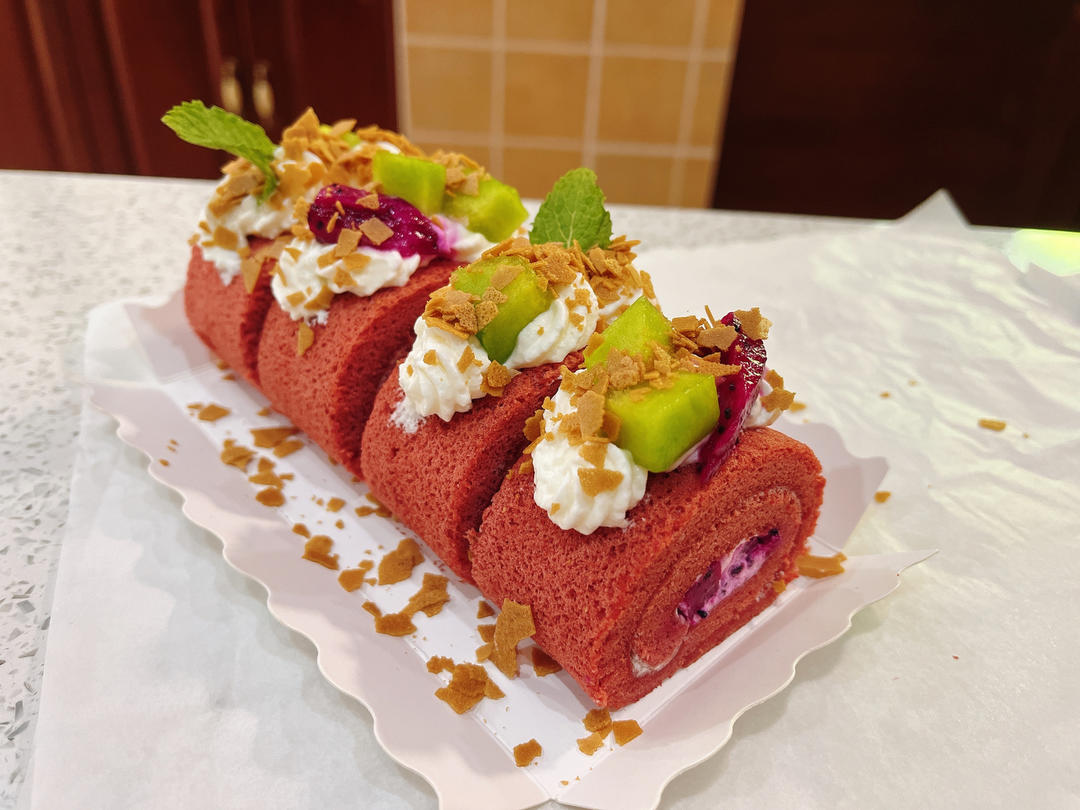 红丝绒蛋糕卷（超详细）