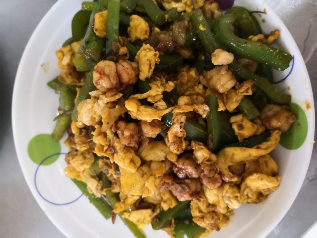 龙虾肉炒青椒土豆