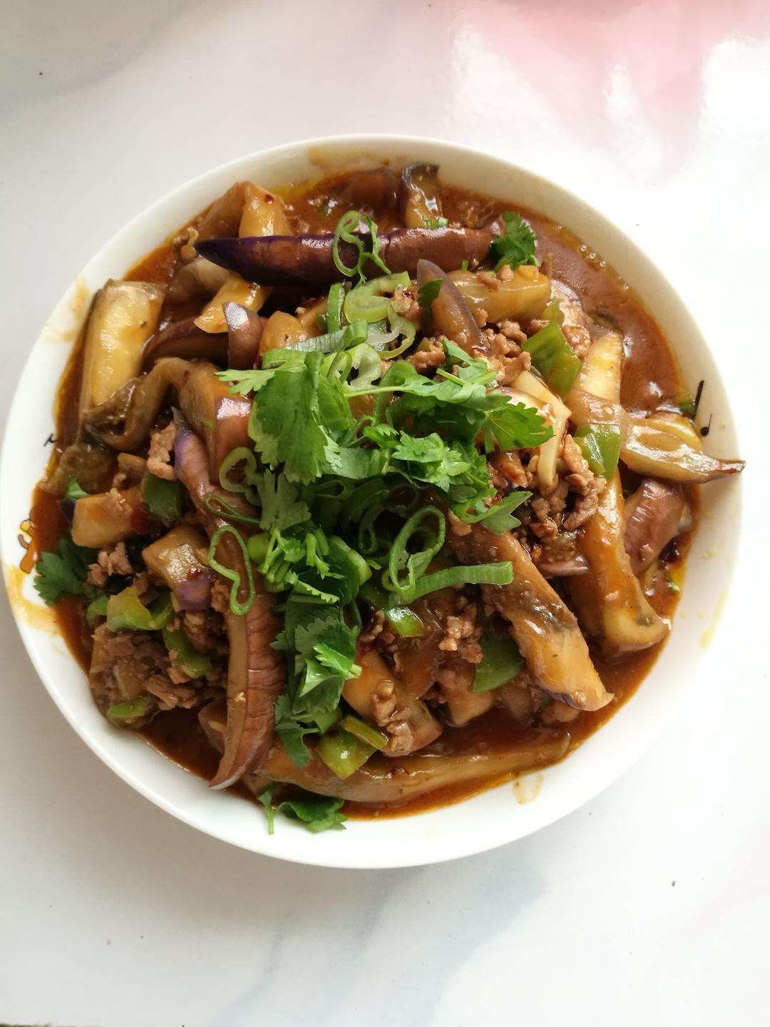 红烧肉沫茄子