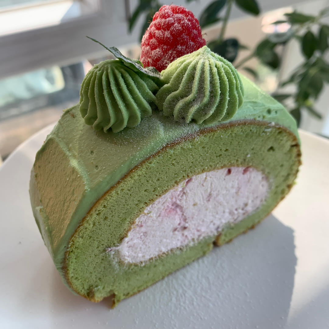 覆盆子/树莓开心果蛋糕卷