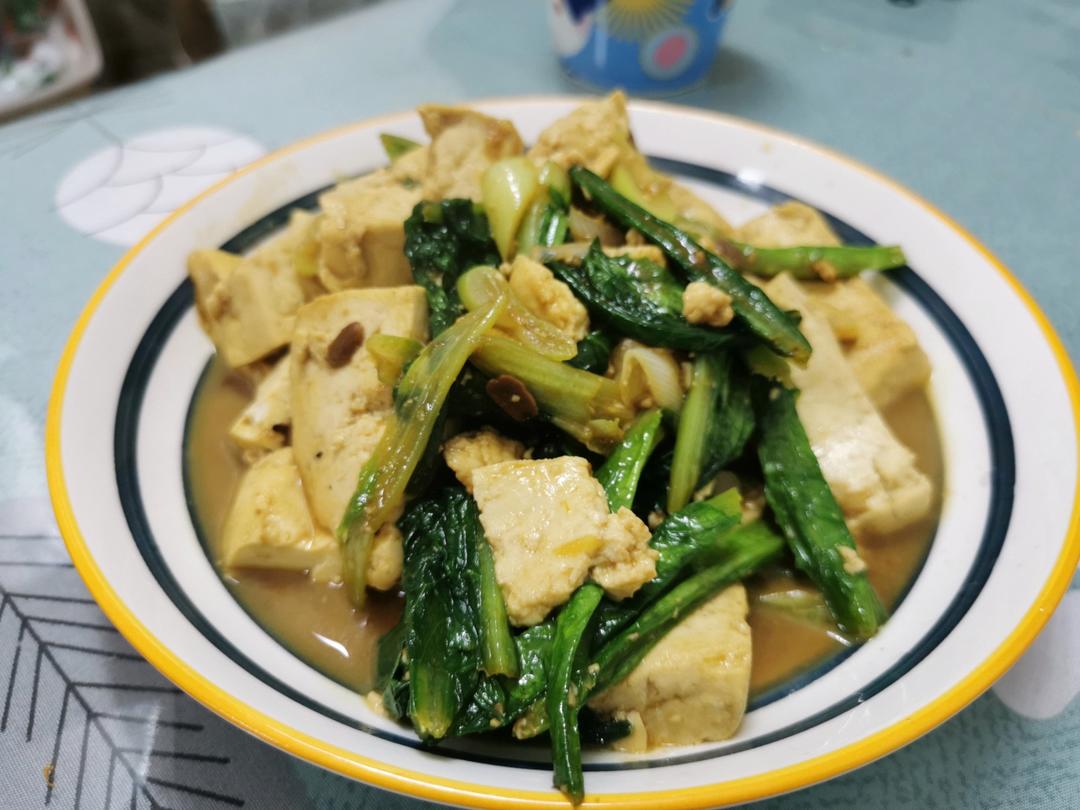 油麦菜烧豆腐