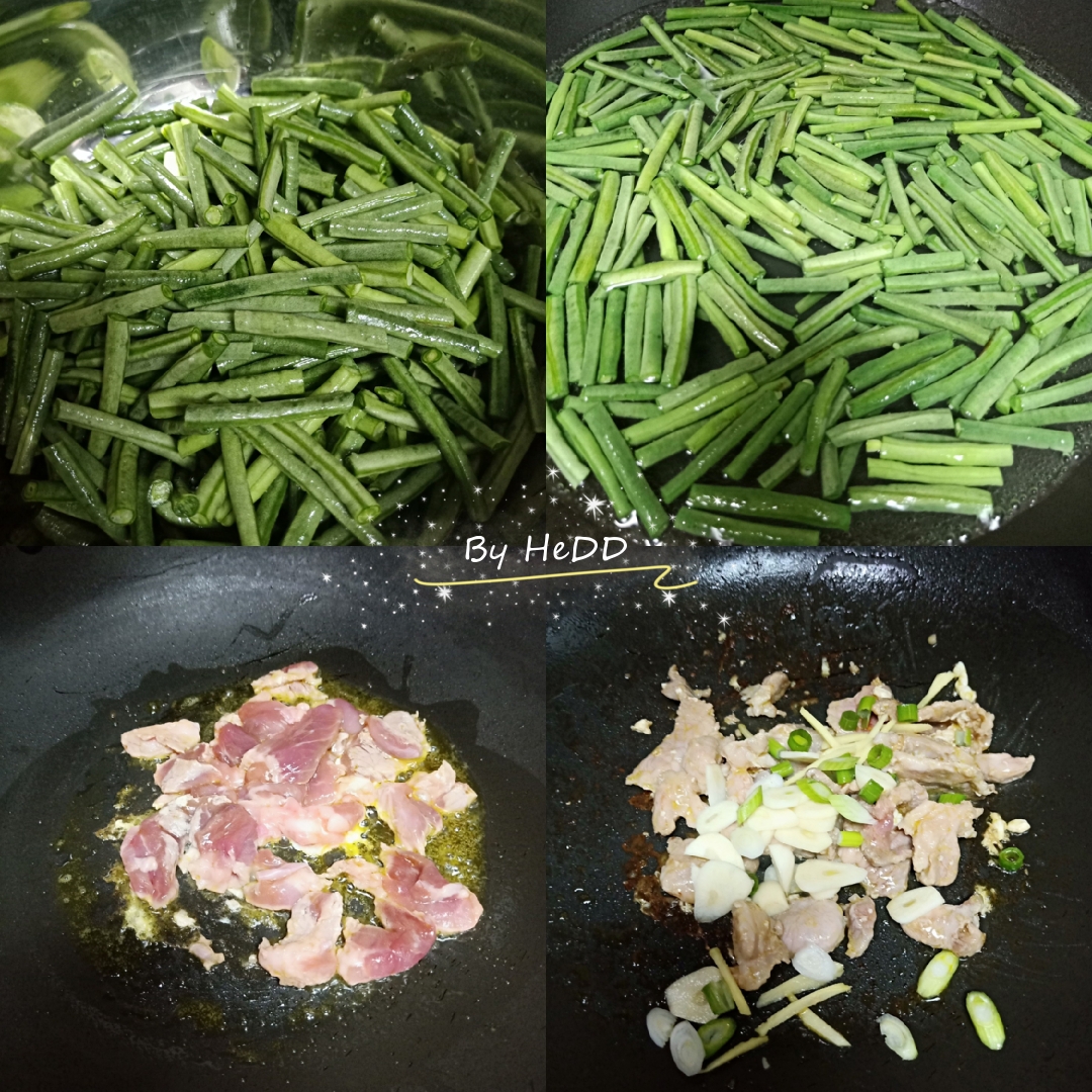 五分钟懒人菜豇豆炒肉的做法 步骤3