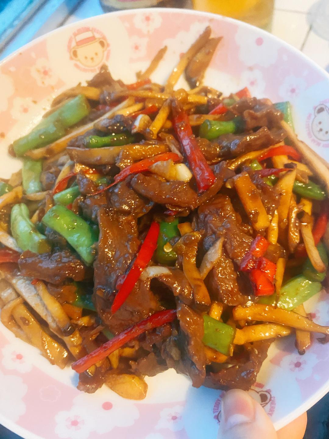 杏鲍菇炒牛柳