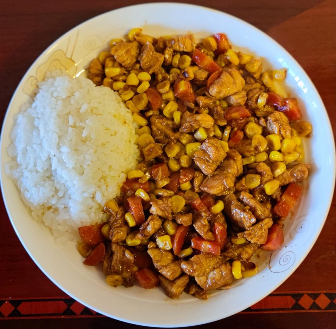 【快手减脂餐】玉米青豆炒鸡胸肉｜健康•减脂