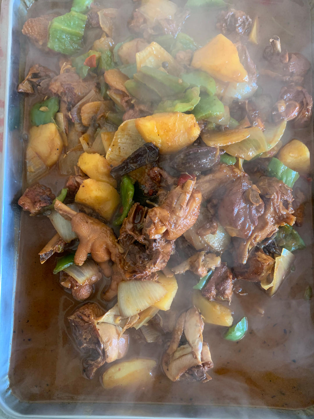 新疆特色大盘鸡（附加皮带面做法）