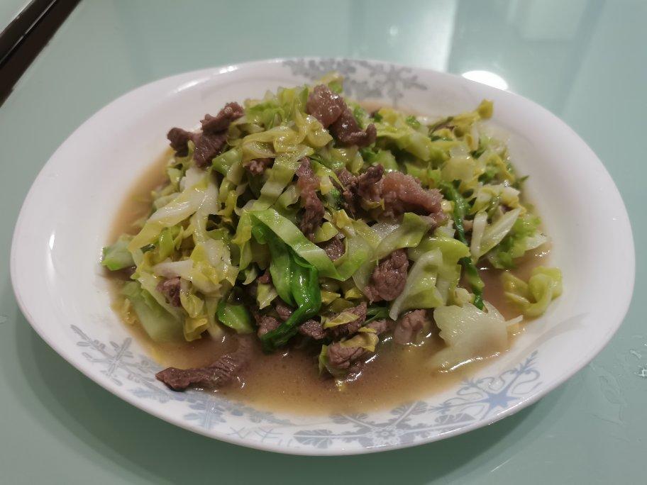 圆白菜炒牛肉